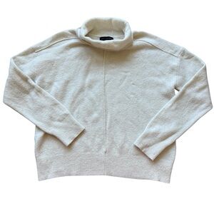 Banana Republic Ivory Merino Wool Blend Funnel
Neck Sweater Minimalist Knit M
